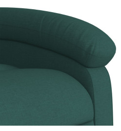 Fauteuil inclinable de massage électrique Vert foncé Tissu