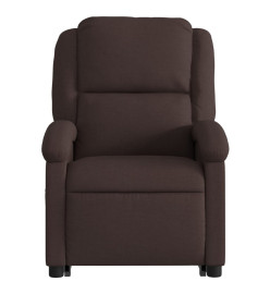 Fauteuil inclinable de massage Marron foncé Tissu