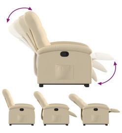 Fauteuil inclinable Crème Tissu