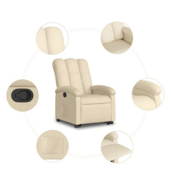 Fauteuil inclinable Crème Tissu