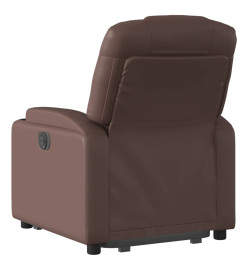 Fauteuil inclinable électrique marron similicuir