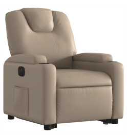 Fauteuil inclinable électrique cappuccino similicuir