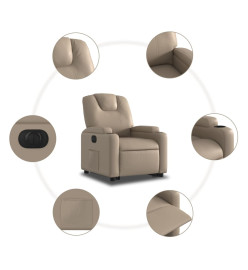 Fauteuil inclinable électrique cappuccino similicuir