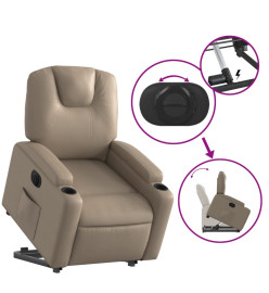 Fauteuil inclinable électrique cappuccino similicuir