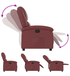 Fauteuil inclinable Rouge bordeaux Similicuir