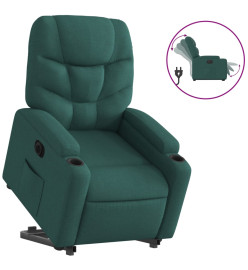 Fauteuil inclinable électrique vert foncé tissu