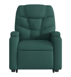 Fauteuil inclinable électrique vert foncé tissu