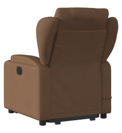 Fauteuil inclinable de massage électrique Marron Tissu