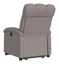 Fauteuil inclinable de massage électrique Taupe Tissu