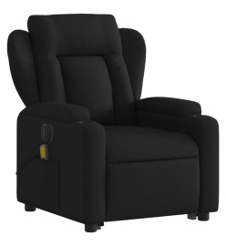 Fauteuil inclinable de massage électrique Noir Tissu