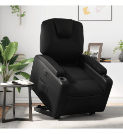 Fauteuil inclinable électrique noir similicuir