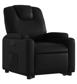 Fauteuil inclinable électrique noir similicuir