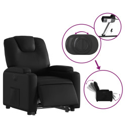 Fauteuil inclinable électrique noir similicuir