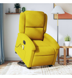 Fauteuil inclinable de massage électrique jaune velours