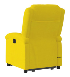 Fauteuil inclinable de massage électrique jaune velours