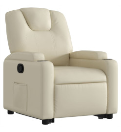 Fauteuil inclinable Crème Similicuir