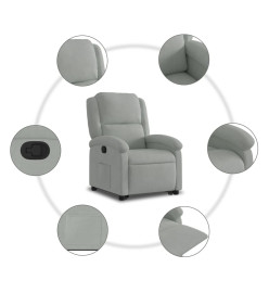 Fauteuil inclinable Gris clair Velours