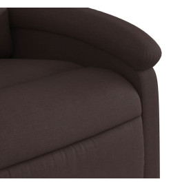 Fauteuil inclinable de massage électrique Marron foncé Tissu