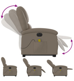 Fauteuil inclinable de massage électrique cappuccino similicuir