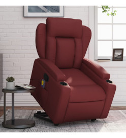 Fauteuil inclinable de massage Rouge bordeaux Similicuir