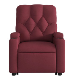 Fauteuil inclinable électrique rouge bordeaux tissu