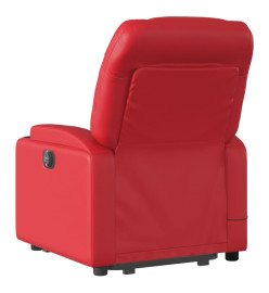 Fauteuil inclinable de massage Rouge Similicuir