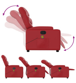 Fauteuil inclinable de massage Rouge Similicuir