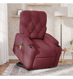 Fauteuil inclinable de massage électrique Rouge bordeaux Tissu