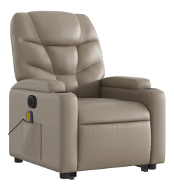 Fauteuil inclinable de massage électrique cappuccino similicuir