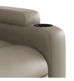 Fauteuil inclinable de massage électrique cappuccino similicuir