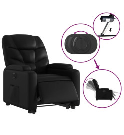 Fauteuil inclinable électrique noir similicuir