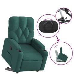 Fauteuil inclinable vert foncé tissu