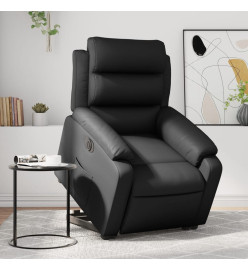 Fauteuil inclinable électrique noir similicuir