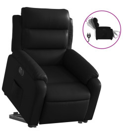 Fauteuil inclinable électrique noir similicuir