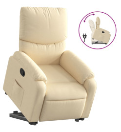 Fauteuil inclinable Crème Tissu