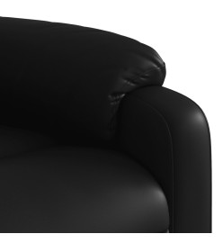 Fauteuil inclinable de massage Noir Similicuir