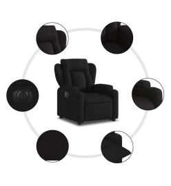 Fauteuil inclinable électrique noir tissu