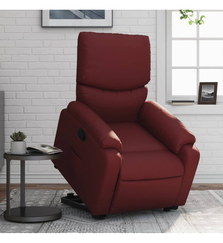 Fauteuil inclinable Rouge bordeaux Similicuir