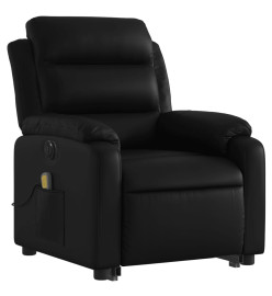 Fauteuil inclinable de massage électrique noir similicuir