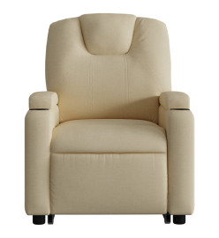 Fauteuil inclinable de massage Crème Tissu