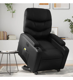 Fauteuil inclinable de massage électrique noir similicuir