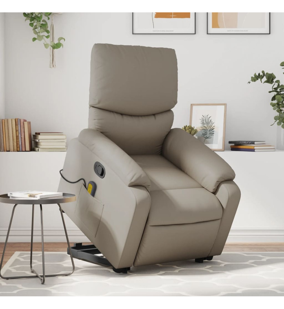 Fauteuil inclinable de massage Cappuccino Similicuir