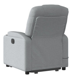 Fauteuil inclinable de massage électrique Gris clair Tissu