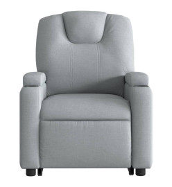 Fauteuil inclinable de massage électrique Gris clair Tissu