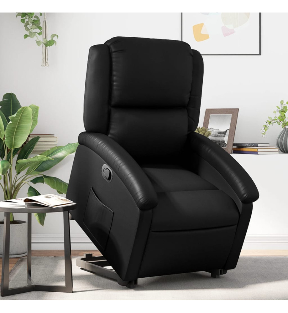 Fauteuil inclinable Noir Similicuir