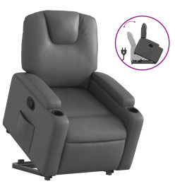 Fauteuil inclinable Gris Similicuir