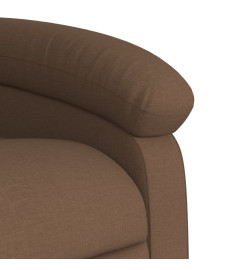 Fauteuil inclinable électrique marron tissu