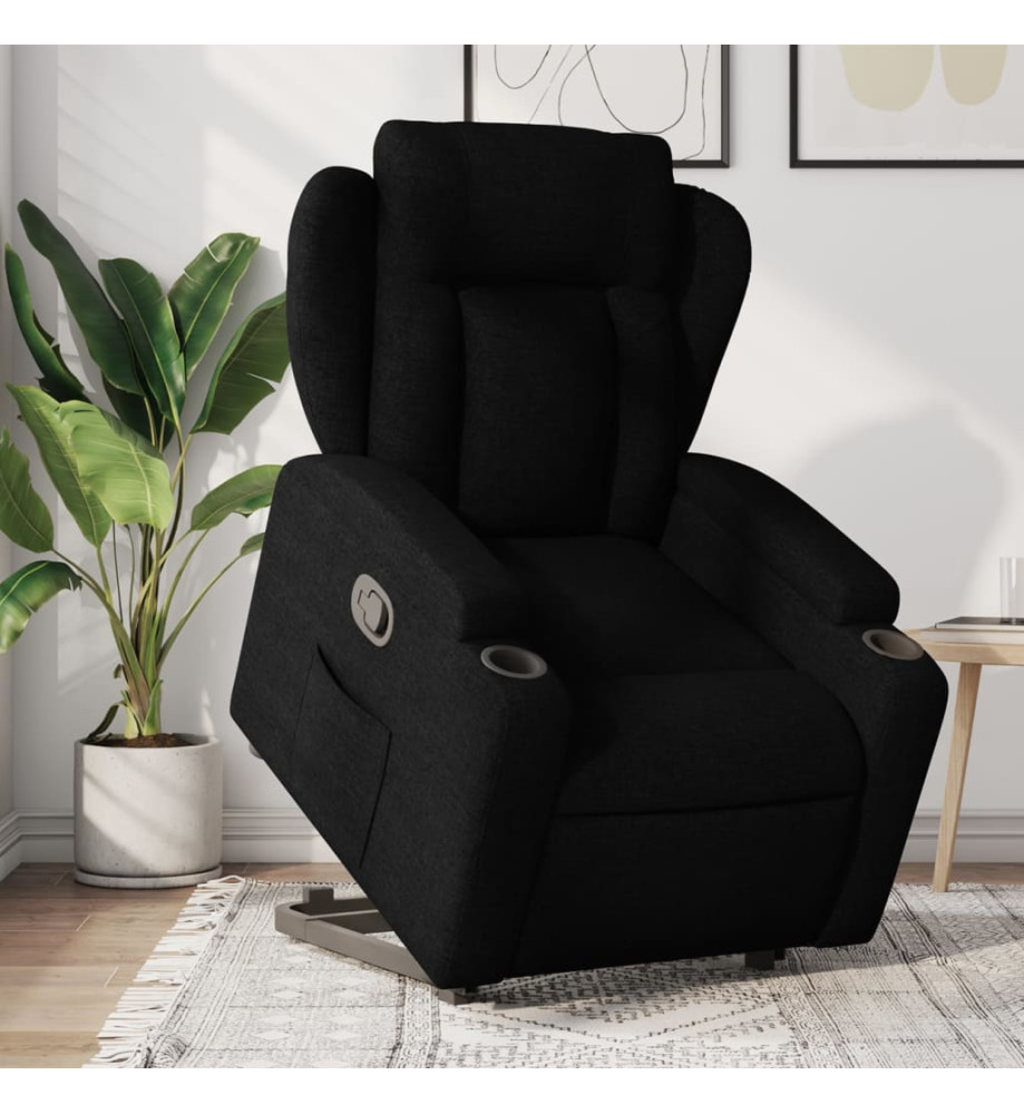 Fauteuil inclinable noir tissu