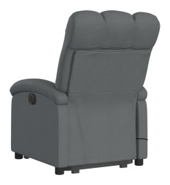 Fauteuil inclinable de massage électrique Gris foncé Tissu