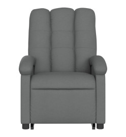 Fauteuil inclinable de massage électrique Gris foncé Tissu